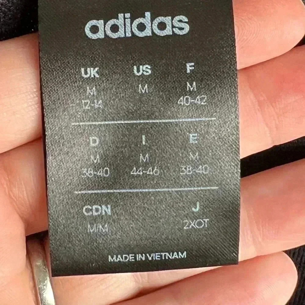 ADIDAS Essential Crewneck Sweatshirt - Black with white logo - Size Med (12/14) - Picture 12 of 13